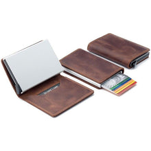 Load image into Gallery viewer, Custom Name Card Holder Anti RFID Slimwallet
