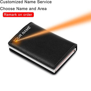 Custom Name Card Holder Anti RFID Slimwallet