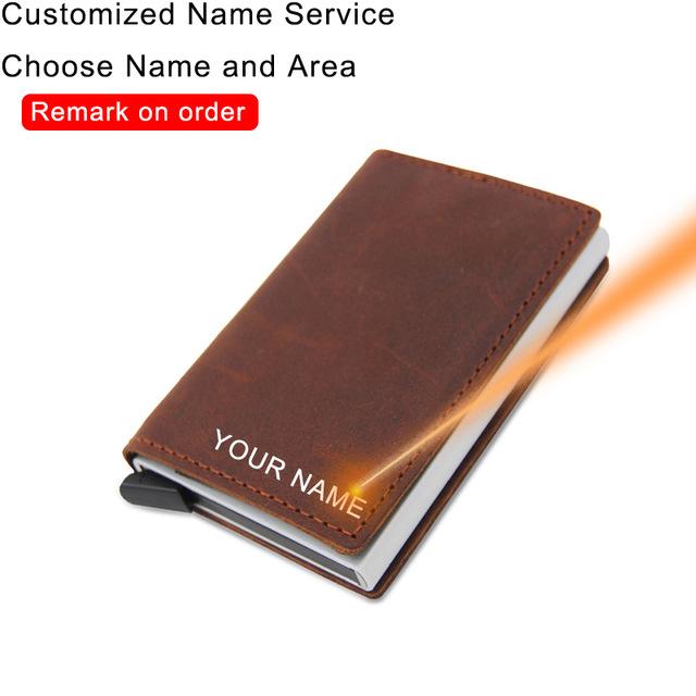 Custom Name Card Holder Anti RFID Slimwallet