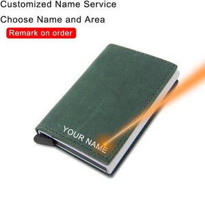 Custom Name Card Holder Anti RFID Slimwallet