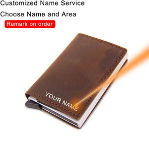 Custom Name Card Holder Anti RFID Slimwallet