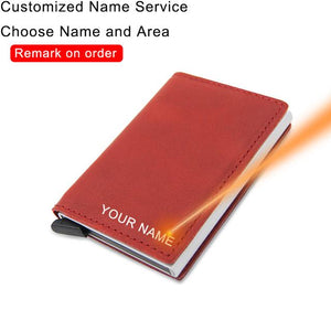 Custom Name Card Holder Anti RFID Slimwallet