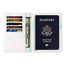 Load image into Gallery viewer, Customized Engrave Name Travel Marble Passport Cover
