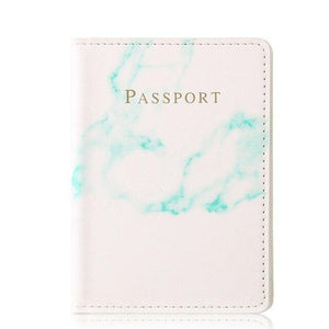 Customized Engrave Name Travel Marble Passport Cover