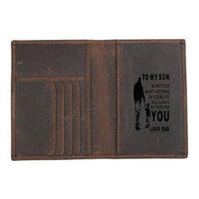 Load image into Gallery viewer, Personalized Travel Passport Leather Case
