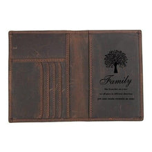 Load image into Gallery viewer, Personalized Travel Passport Leather Case
